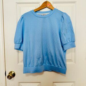 NEW NANETTE LEPORE LIGHT BLUE T-SHIRT BLOUSE TOP SMALL